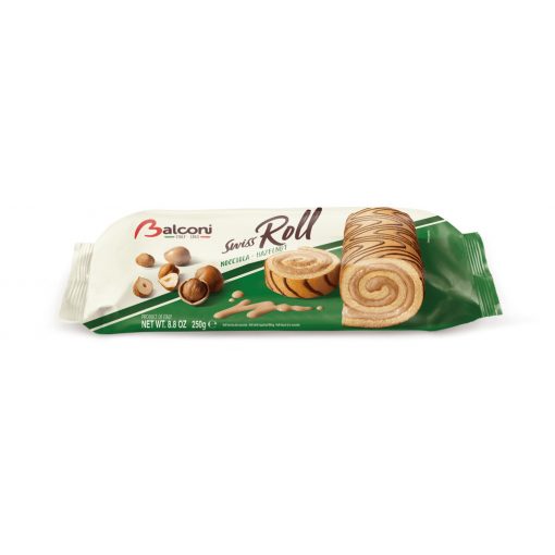 Balconi Roll piskóta tekercs mogyorós ízű krémmel 250g 