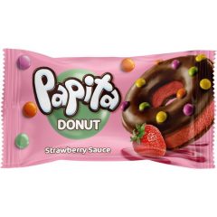 Sölen Papita Donut fánk epres ízű töltelékkel 40g 